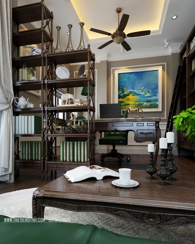 Bàn làm việc gỗ óc chó WT - 00019