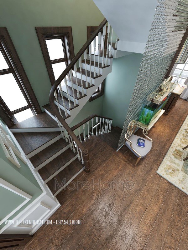 Cầu thang gỗ óc chó WT - 0007