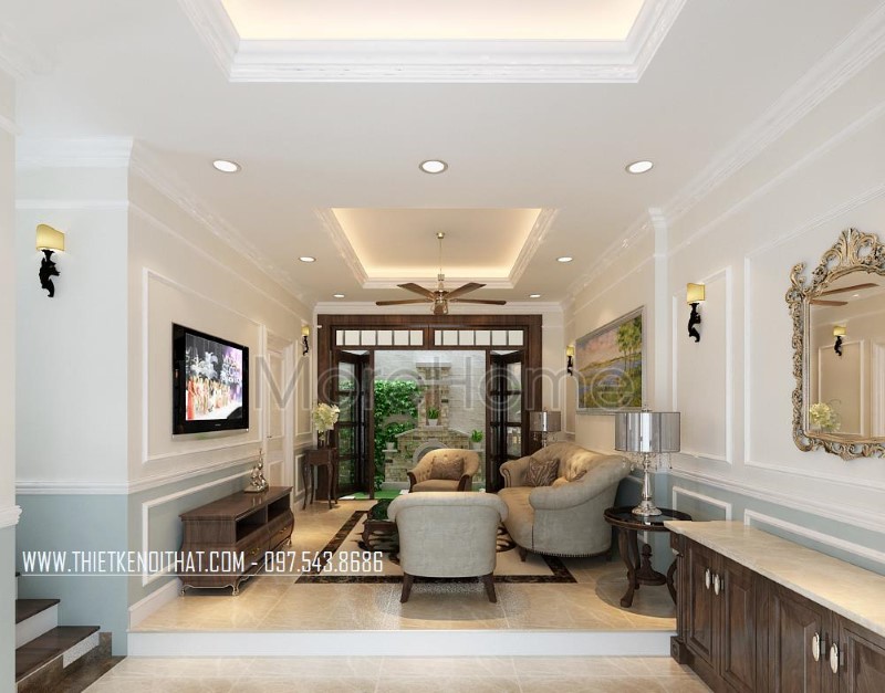 Thiết kế nội thất biệt thự gỗ óc chó Thiết kế nội thất biệt thự gỗ óc chó