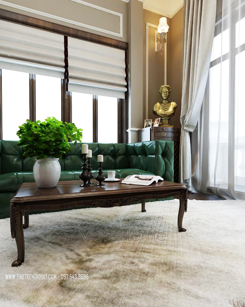 Thiết kế biệt thự gỗ óc chó tân cổ điển Thiết kế biệt thự gỗ óc chó tân cổ điển