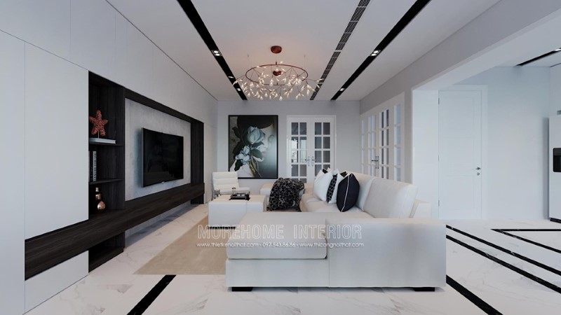 Thiết kế nội thất phòng khách bếp cho nhà phố thiết kế thi công nội thất cao cấp