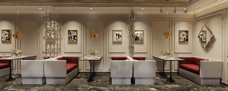 Mẫu thiết kế nhà hàng cao cấp cho khách sạn 5 sao theo phong cách tân cổ điển Kiểu Pháp ấn tượng thiết kế thi công nội thất cao cấp