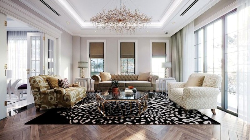 Bộ bàn ghế sofa văng đơn, đôi tân cổ điển đẹp, sang trọng cho không gian biệt thự, nhà phố. thiết kế thi công nội thất cao cấp