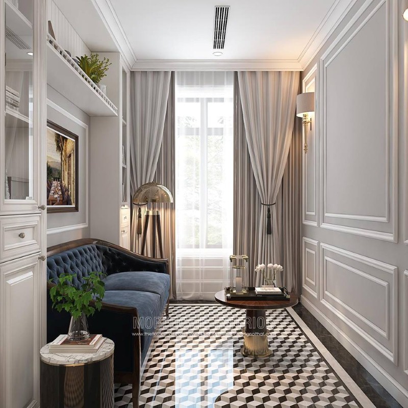 Đèn đứng trang trí đẹp, độc đáo cho phòng đọc sách. thiết kế thi công nội thất cao cấp