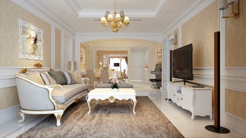 Các chi tiết trạm khắc tỉ mỉ từ bộ sofa đẹp giúp không gian phòng khách thêm phần tinh tế, mềm mại đồng thời cũng góp phần không nhỏ trong việc tạo sự cân bằng cho đường nét trong không gian sinh hoạt chung. Sofa tân cổ điển