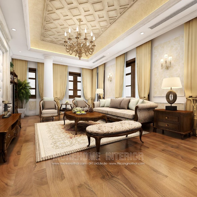 Tô điểm cho phòng khách của gia đình bạn thêm phần sang trọng, đẳng cấp bằng mẫu Sofa tân cổ điển đẹp Sofa tân cổ điển