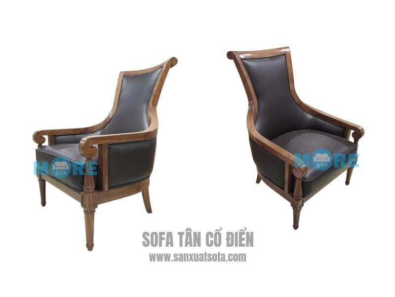 Sofa đơn Tân cổ điển kết hợp hoàn hảo giữa phòng cách cổ điển pha lẫn hiện đại. Xưởng sản xuất sofa đẹp tại hà nội