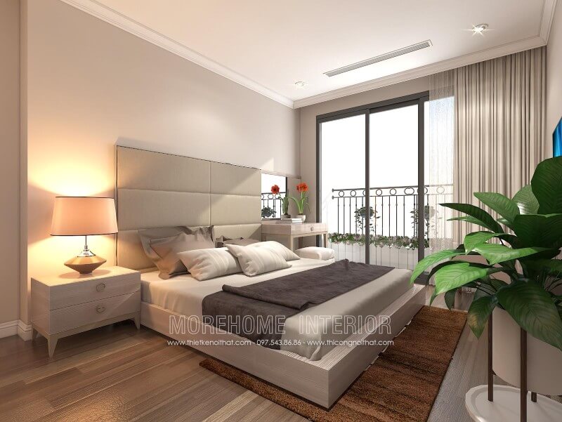 Mẫu giường ngủ phòng Master được thiết kế mang phong cách hiện đại và sang trọng