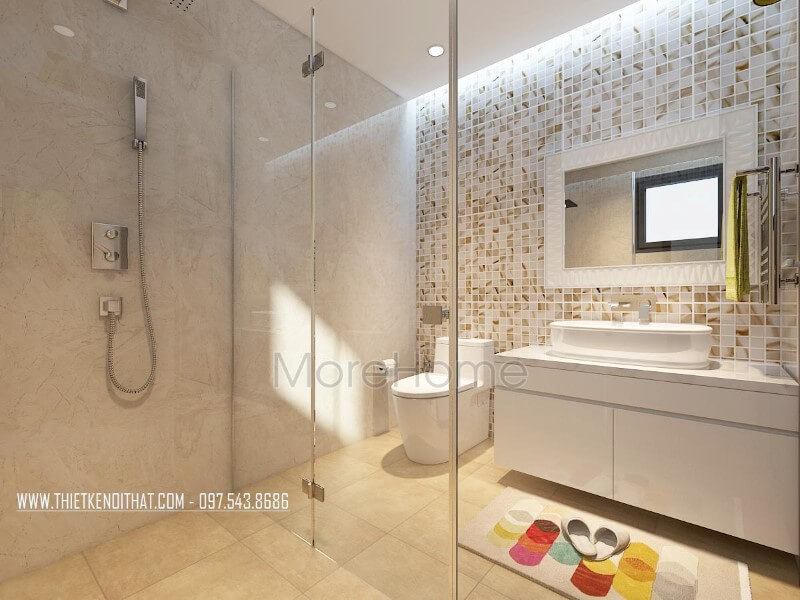 Vách kính tắm cường lục được kiến trúc sư lựa chọn cho không gian phòng tắm, mang lại cảm giác cơi nới thêm cho không gian thêm rộng rãi hơn Mẫu vách kính phòng tắm đứng đẹp