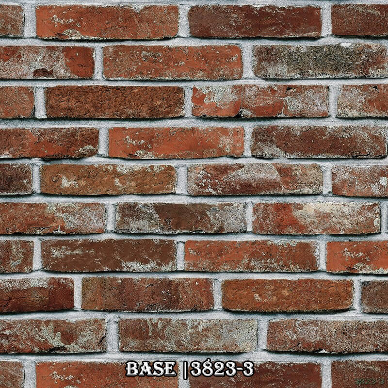 Mẫu giấy dán tường giả gạch màu đỏ 3823-3. Giấy dán tường phòng ngủ giá rẻ tại Hải Phòng