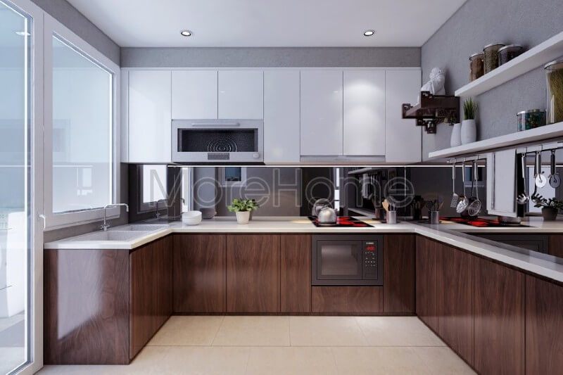 Việc thiết kế nội thất phòng bếp trong căn hộ chung cư theo phong cách hiện đại là một nhu cầu không thể thiếu.