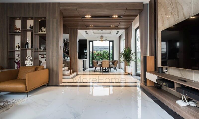 Morehome - Công ty thi công nội thất biệt thự trọn gói biệt thự tại hải phòng. Đây là hình ảnh công trình thi công thực tế nội thất ở biệt thự Vinhomes Imperia Hải Phòng theo phong cách hiện đại